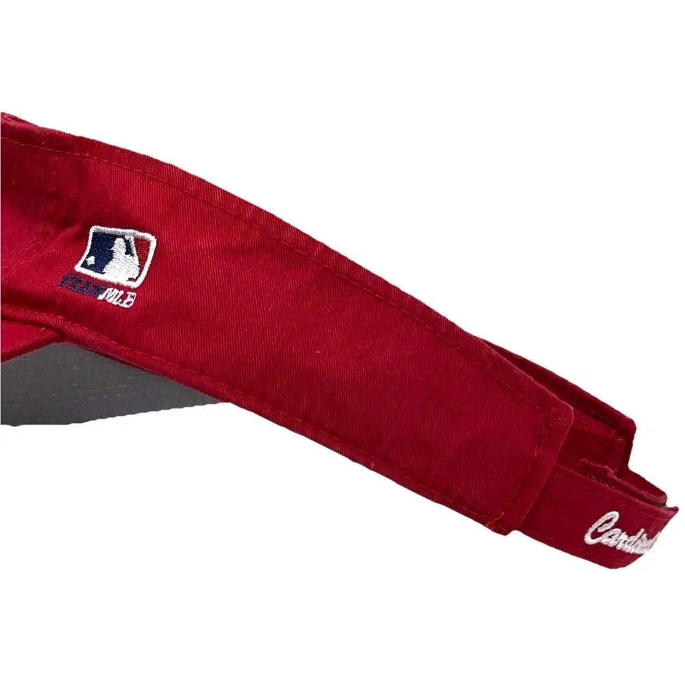 St Louis Cardinals Hat Cap‎ Sun Visor Strap Back Red Plain Logo MLB Baseball Dad